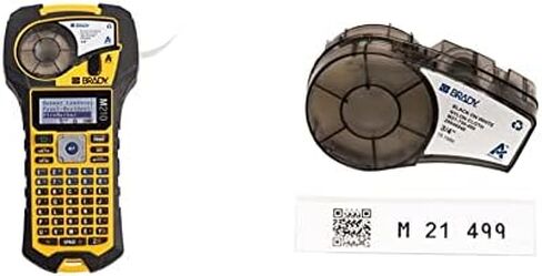 Brady M210 Portable Label Printer Bundle with B595 All-Weather Vinyl Label Roll | Create Labels for Indoor & Outdoor Use in Saudi Arabia