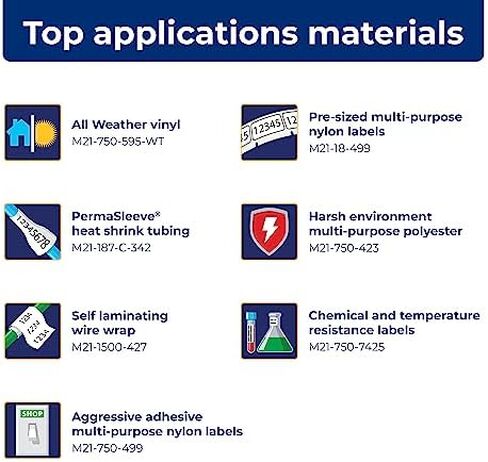 Brady M210 Portable Label Printer Bundle with B595 All-Weather Vinyl Label Roll | Create Labels for Indoor & Outdoor Use in Kuwait