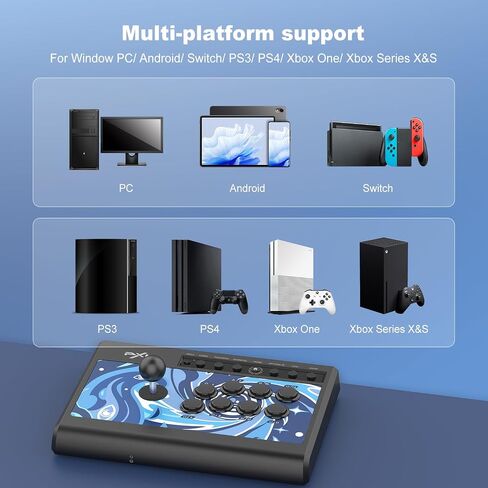 PXN 008 عصا التحكم في الألعاب PC Fight Stick USB عصا التحكم في ألعاب PS3 / PS4 / Xbox One / Xbox Series X / S / Switch / Window PC in Kuwait