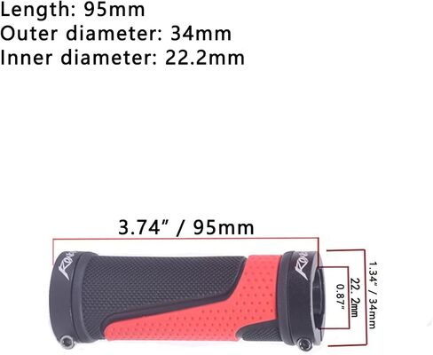 Bike Grip Shift Grip – Replacement Rotary Derailleur Grip, Anti-Slip Design, Bike Grips (95mm/130mm) for MTB/BMX Mountain Bikes, Electric Bikes and Commuter Bikes, Scooters in Saudi Arabia