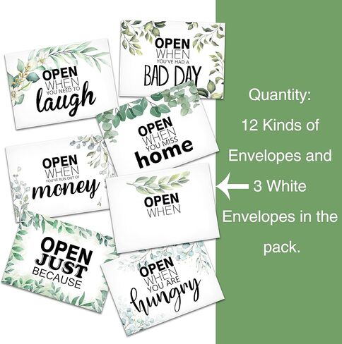 Open When Envelopes, College Care Package, Leaving Home Gift, Gift For Boyfriend, Girfriend, Families - 15 Envelopes in a pack-A001 in Saudi Arabia