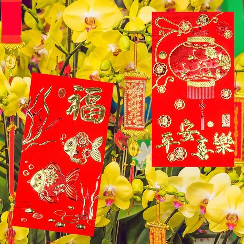Winlyn 120 Pcs 6 Designs Asian Red Envelopes Chinese Hong Bao Lucky Money Envelopes Red Packets Red Pockets Lai See Packet Cash Envelopes for Chinese Lunar New Year Wedding Birthday Dragon Year 2024 in Saudi Arabia