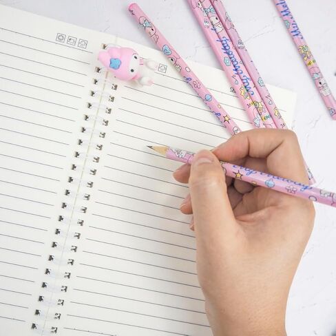 مجموعة قرطاسية كاواي - 18 قطعة، لوازم مدرسية لطيفة للأطفال بما في ذلك أقلام الرصاص وممحاة أقلام الرصاص ومبراة أقلام الرصاص، مجموعة أقلام رصاص ممتعة للأطفال والبنات والأولاد، مناسبة للهدايا (ح) in Kuwait