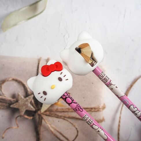 Kawaii Stationery Set -18PCS, Cute School Supplies for Kids Including Pencils Erasers Pencil Toppers and Pencil Sharpener, Cute Erasers Fun Pencils Set for Kids Girls Boys, Suitable for Gifts（H） in Saudi Arabia