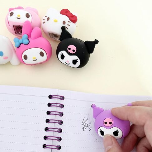 Kawaii Stationery Set -18PCS, Cute School Supplies for Kids Including Pencils Erasers Pencil Toppers and Pencil Sharpener, Cute Erasers Fun Pencils Set for Kids Girls Boys, Suitable for Gifts（H） in Saudi Arabia