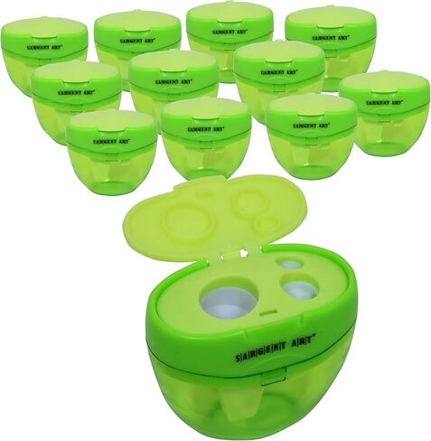 سارجنت آرت 36-1025، مبراة ذات 3 فتحات، مجموعة من القطع، ملونة، أقلام رصاص، أقلام تلوين، 12 قطعة (عبوة من قطعة واحدة) in Kuwait