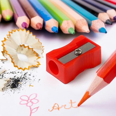 144 مبراة أقلام رصاص بلاستيكية ملونة صغيرة محمولة باليد مبراة أقلام رصاص كبيرة بحجم الجيب بلاستيكية وملونة لحفلات الحفلات واللوازم المدرسية in Kuwait