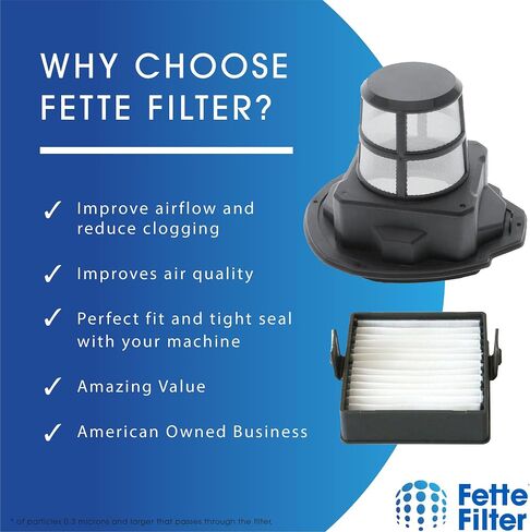 فلتر Fette - مجموعة شاشة فلتر P7131 متوافقة مع Ryobi P7131، P7131ID 18V ONE+ جزء فراغ اليد # 534526001 مجموعة الشاشة وفلتر 533907002 (شاشة فلتر واحدة + فلتر هواء واحد) in Saudi Arabia