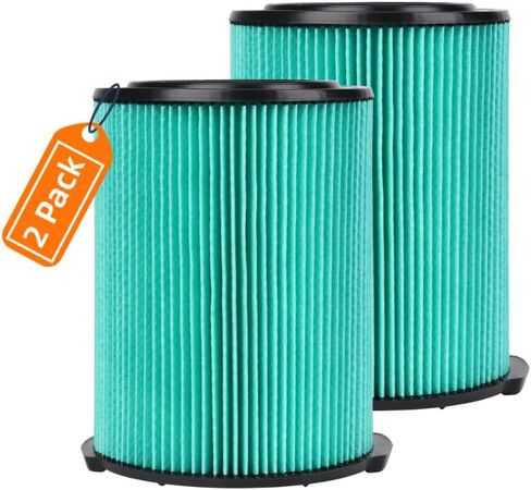 فلتر بديل VF6000 مكون من 5 طبقات للمكانس الكهربائية الرطبة الجافة من Ridgid سعة 5 إلى 20 جالون، متوافق مع Ridgid WD5500 WD0671 WD6425 WD7000 WD1280 WD1851 WD1680 WD1956 RV2400A 1400RV RV2600B، عبوتان in Kuwait