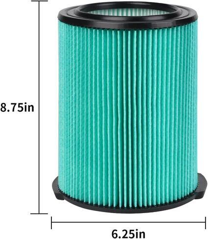 فلتر بديل VF6000 مكون من 5 طبقات للمكانس الكهربائية الرطبة الجافة من Ridgid سعة 5 إلى 20 جالون، متوافق مع Ridgid WD5500 WD0671 WD6425 WD7000 WD1280 WD1851 WD1680 WD1956 RV2400A 1400RV RV2600B، عبوتان in Kuwait