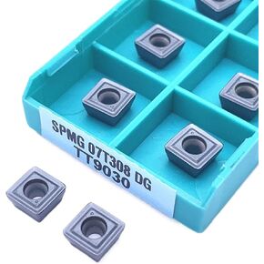 Indexable Carbide Lathe Tool 10PCS SPMG07T308-DG TT9030 TT8020 CNC Blade Carbide Lathe Tool Cutting (Size : SPMG07T308-DG TT8020) in Kuwait