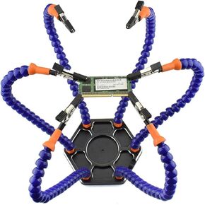 The third hand Ordinary blue, white and black repair aid six-claw soldering station multifunctional aluminum alloy(BlueSixClaw(458g)) in Kuwait