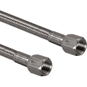6TSC Gray PTFE Braided Hose Assembly, 3/8" 303 Stainless Steel JIC Female Connection, 2500 PSI Maximum Pressure, 36" Length, 3/8" ID in Saudi Arabia