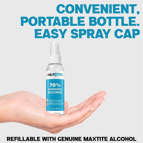 MaxTite 99.9% Isopropyl Alcohol - 2.3 fl oz Spray - Made in The USA in Kuwait