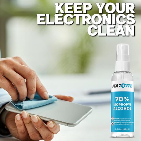 MaxTite 99.9% Isopropyl Alcohol - 2.3 fl oz Spray - Made in The USA in Kuwait