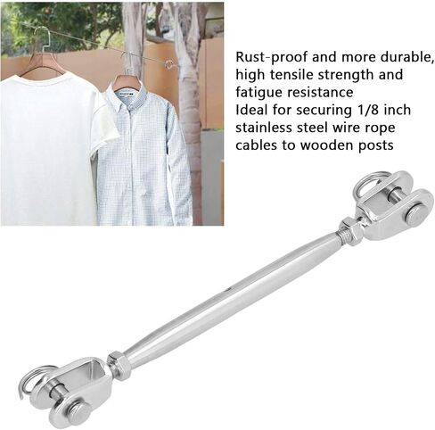 Stainless Steel Cable Railing Kit Turnbuckle Hook Eye Wire Rope Tension Ideal for Indoor Outdoor Guardrails Staircases in Saudi Arabia