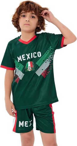Soccer Jersey Kids #10 National Team Boys&Girls Soccer Shorts Youth Football Practice Jersey/Shirt Set Gift for Soccer Fans in Saudi Arabia