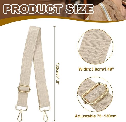 PATIKIL Purse Strap, Adjustable Crossbody Bag Straps Wide Shoulder Strap Universal Replacement Shoulder Bag Belt for Women's Handbags Canvas Satchels Bag Backpack, Orange in Saudi Arabia