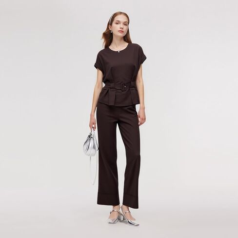 Two Piece Sets for Women Summer Beach Vacation Dressy Vest Tops and Pants Matching Set Linen Sets for Women 2 Piece in Saudi Arabia