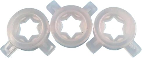 Hexagonal Star Shaped Nozzle Cover Parts for Soft ice Cream Machine, Used for ice Cream Machine Replacement, Inner Diameter 37mm, 3 Pieces in Saudi Arabia