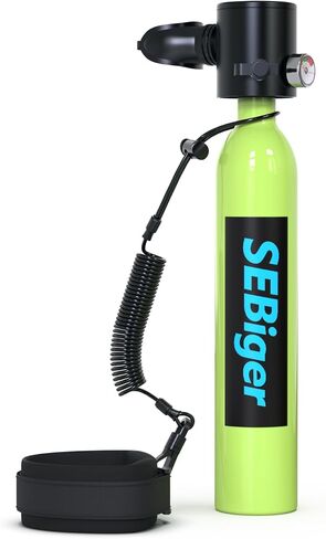 Diving Tank with DOT Certification Reusable Scuba 0.5L Pony Bottle Support 5-10 Minutes Dive Time Diving Cylinder Suitable for Underwater Work/Underwater Recreation in Saudi Arabia