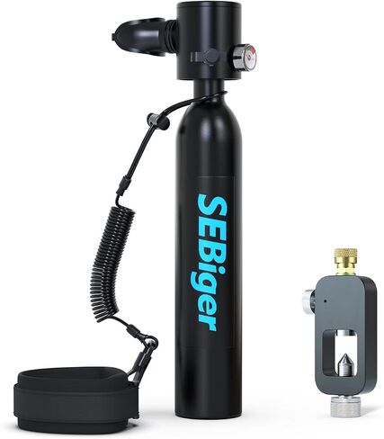 Diving Tank with DOT Certification Reusable Scuba 0.5L Pony Bottle Support 5-10 Minutes Dive Time Diving Cylinder Suitable for Underwater Work/Underwater Recreation in Saudi Arabia