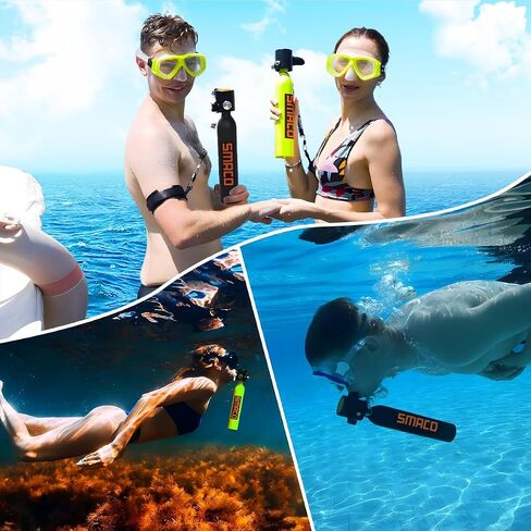 SMACO Mini Scuba Tank 0.5L Portable Diving Tank Support up to 10 Minutes of Underwater Breath, Small Scuba Tank Pony Bottle for Free Diving Within 33ft or Used as Backup Air Within 100ft in Kuwait