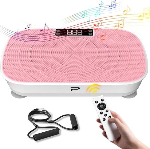 Vibration Plate Exercise Machine - 99 Speeds, 400LBS Capacity Quiet Whole Body Vibration Platform for Weight Loss & Lymphatic Drainage with Bluetooth Music, Remote & Touchscreen Control in Kuwait