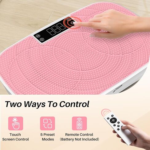 Vibration Plate Exercise Machine - 99 Speeds, 400LBS Capacity Quiet Whole Body Vibration Platform for Weight Loss & Lymphatic Drainage with Bluetooth Music, Remote & Touchscreen Control in Kuwait