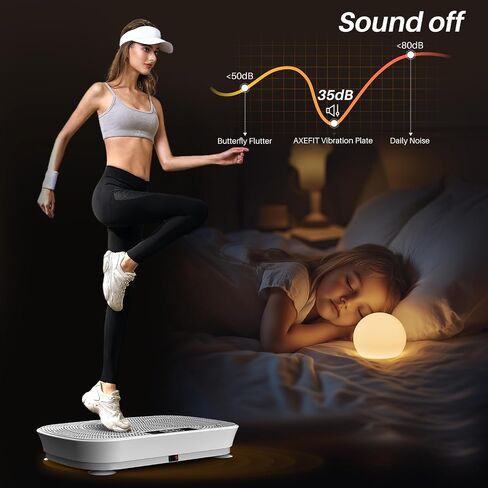Vibration Plate Exercise Machine - 99 Speeds, 400LBS Capacity Quiet Whole Body Vibration Platform for Weight Loss & Lymphatic Drainage with Bluetooth Music, Remote & Touchscreen Control in Kuwait