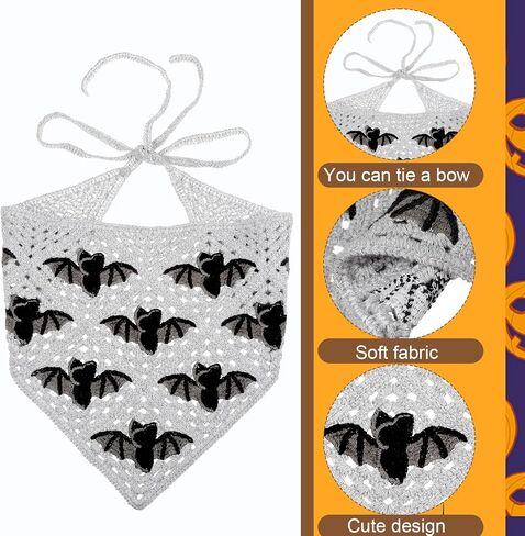 3 Pcs Crochet Bandanas Headbands, Crochet Headband Knitted Triangle Head Hair Scarf, Vintage Knit Lace Floral Hollow Kerchief Hairband for Hair Styling Accessories Decor (Beige/Black/Gray) in Kuwait
