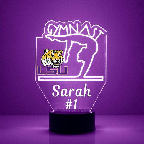 College Gymnastics LED Lamp/Night Light for Sports Fan - Personalized for Free (Texas A&M) in Saudi Arabia