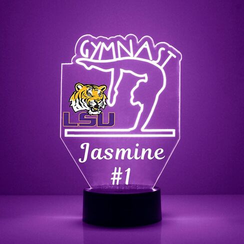 College Gymnastics LED Lamp/Night Light for Sports Fan - Personalized for Free (Texas A&M) in Saudi Arabia