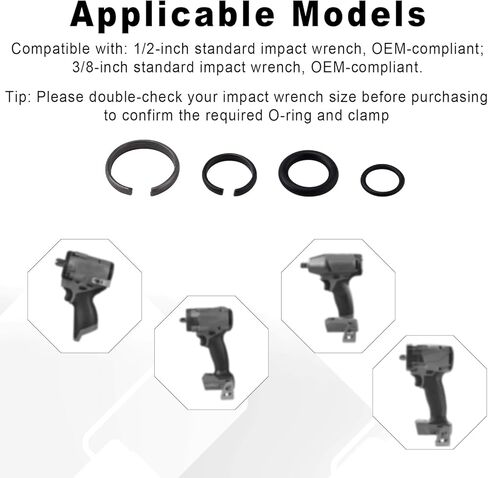6 مجموعات 3/8 "و 6 مجموعات 1/2" تأثير حلقات احتكاك مقطع الخاتم مع O-Ring ، 1/2 "و 3/8" مقبس مقبس وورش الاحتفاظ بمقبس الالتفاف للكهرباء/الهوائية نوع التجنيب الرني in Saudi Arabia