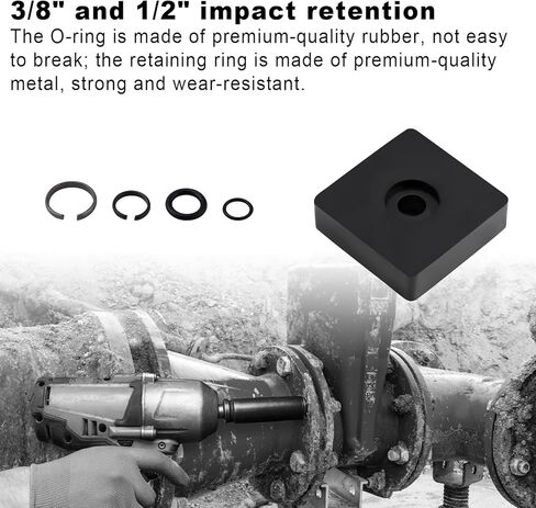 6 مجموعات 3/8 "و 6 مجموعات 1/2" تأثير حلقات احتكاك مقطع الخاتم مع O-Ring ، 1/2 "و 3/8" مقبس مقبس وورش الاحتفاظ بمقبس الالتفاف للكهرباء/الهوائية نوع التجنيب الرني in Saudi Arabia