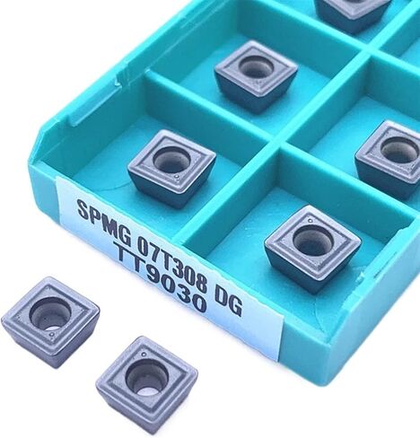 Indexable Carbide Lathe Tool 10PCS SPMG07T308-DG TT9030 TT8020 CNC Blade Carbide Lathe Tool Cutting (Size : SPMG07T308-DG TT8020) in Kuwait