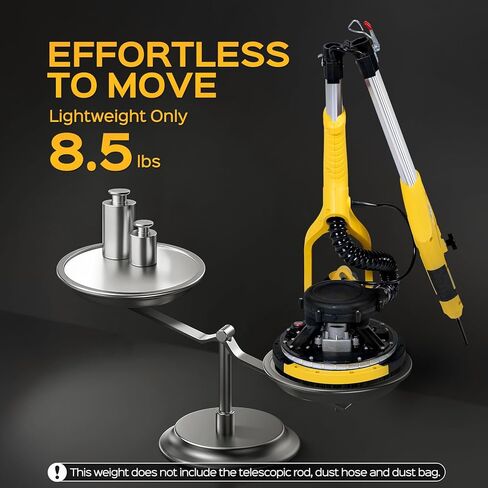 أداة Sander Drywall ، Kuperia 8.5 amp أداة إزالة السقف من الفشار مع 7 سرعة متغيرة 800-1800 دورة في الدقيقة ، صنفرة دريوال كهربائية مع مقبض قابل للتمديد ، ضوء LED ، 6 ورق رمل أساسي و 6 شبكة صقل الشبكة in Kuwait