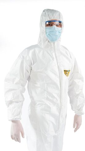 Hazmat Suit Disposable Coverall Protective Coverall PPE Hazmat Suits Painters Suit Breathable Water proof in Saudi Arabia