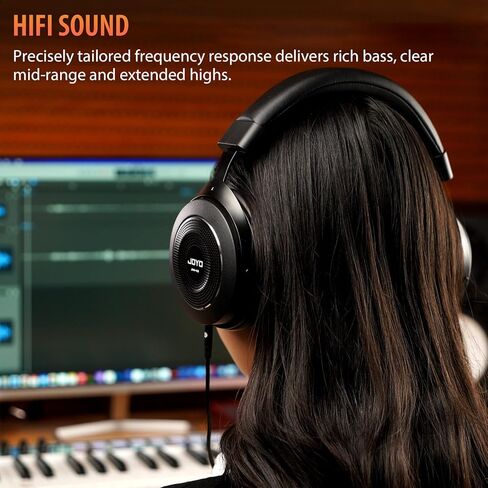 JOYO Studio Monitor Headphones Wired Professional Semi-Open Headphone for Guitar Piano Podcast Recording,Mixing,Live Streaming 3 Meter Cable (JMH-03) in Kuwait