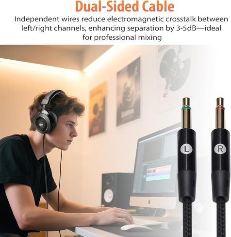JOYO Studio Monitor Headphones Wired Professional Semi-Open Headphone for Guitar Piano Podcast Recording,Mixing,Live Streaming 3 Meter Cable (JMH-03) in Kuwait