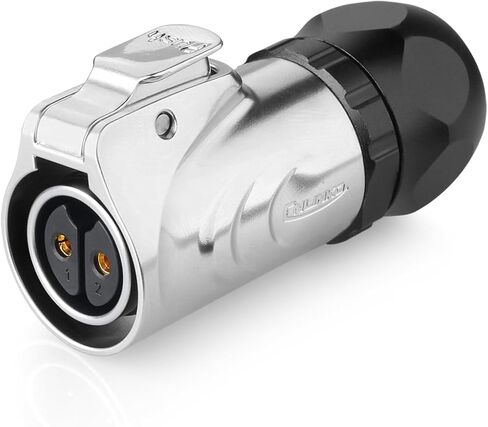 CNLINKO LP20 Reverse Mount 2-Pin Waterproof Circular Electrical Connector, IP68 Female Plug Male Socket for Automotive Machinery and Outdoor Use Quick Connect Aviation Connector (Metal Plug) in Saudi Arabia