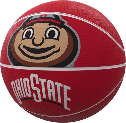 Logo Brands Officially Licensed NCAA Unisex Autograph Mascot Official-Size Rubber Basketball, Team Color in Saudi Arabia