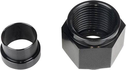 lyrlody Aluminum Fitting, Female Tube Nut Corrosiveness Resistants, High Temperature resistants, Multiple Sizes with 1/2' OD Aluminum Tubing for Harsh Environments and (10AN) in Kuwait