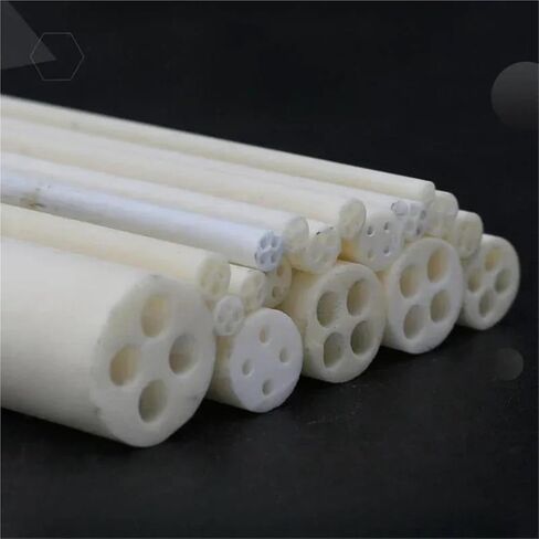 5pcs Four Hole 99 95 Alumina Ceramic Tube Core Insulation Aluminum Oxide Protective Sleeve 250mm(14x3.9x250mm 5pcs) in Saudi Arabia