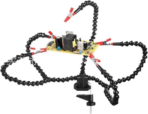 The third hand Multifunctional soldering station universal auxiliary fixture electric soldering iron soldering station PCB circuit board repair fixing bracket tool(Sn5r-blacktuberedclip5claws) in Kuwait
