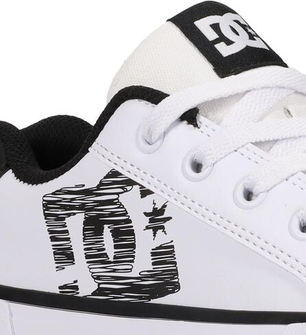 DC Women's Chelsea Platform Skate Shoe, Black, 6 in Saudi Arabia