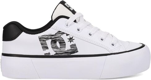 DC Women's Chelsea Platform Skate Shoe, Black, 6 in Saudi Arabia