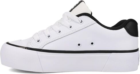 DC Women's Chelsea Platform Skate Shoe, Black, 6 in Saudi Arabia
