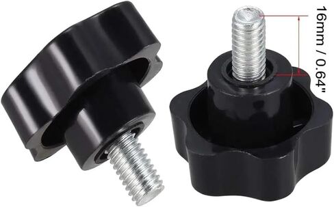 Clamping Screw Knob, 47mm Dia Plum Hex Shaped Grips Star Knob M10 X 16mm Male Thread, 3pcs in Saudi Arabia