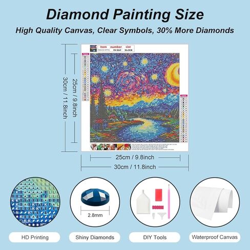 FHBUBPUP Lakeside Scenery Painting Painting Kits للبالغين ، مجموعة فنون الماس الطبيعية ، المبتدئين DIY 5D Round Full Diamond Dot Paint in Saudi Arabia